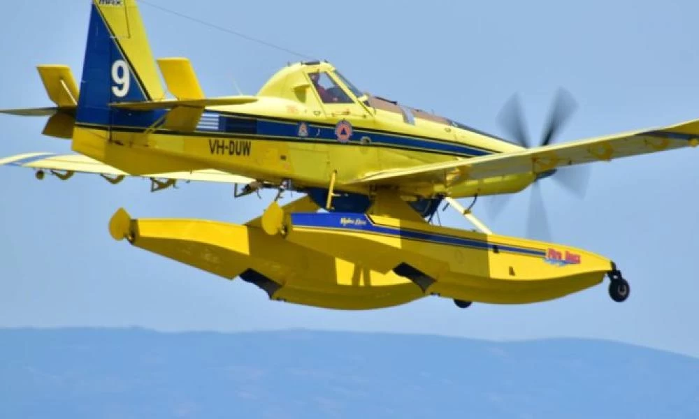 Βόλος - Φωτιά: «Έβγαζε μάτια» το …AIR TRACTOR Fire Boss